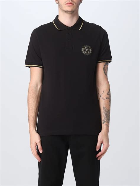 versace jeans garments poloshirt schwarz|versace jeans couture men's.